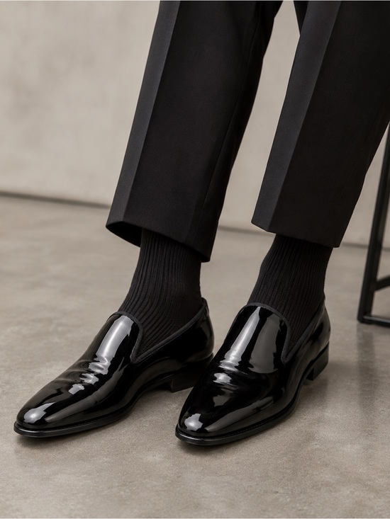 Mezlan Other - Mezlan Black Patent Leather Slip-On Loafers